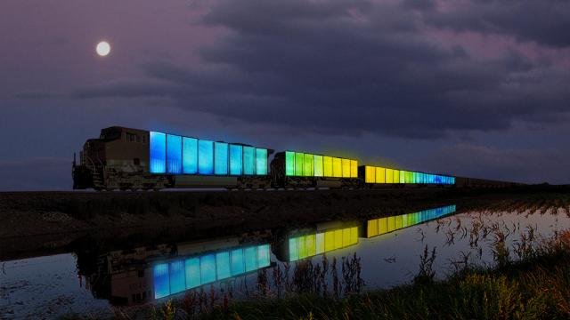 This Glowing Train Brings Art, Music And Yurts