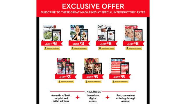 Amazon’s Bundling Conde Nast Print And Digital Subscriptions For Cheap