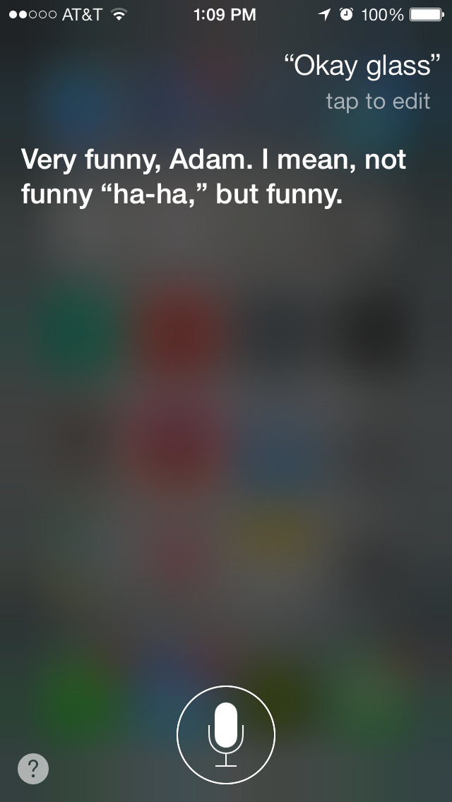 Siri Gets Sassy If You Ask Her About Google Glass