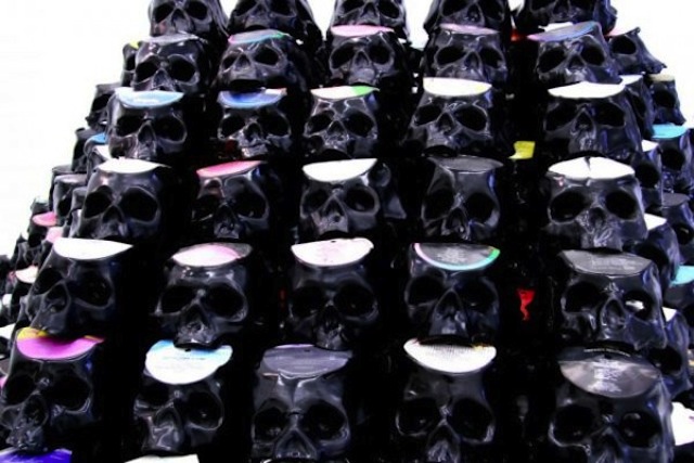 Melting Vinyl Records Into Skulls Is Hauntingly Beautiful