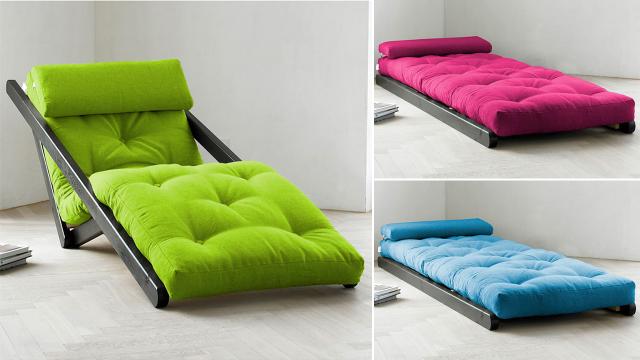 Goodbye Ugly Futons: Laid-Back Lounger Transforms To Sleep One
