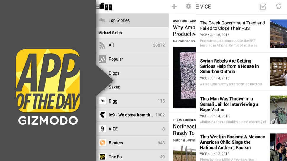 New Android Apps: Digg Reader, Dynamic Notifications