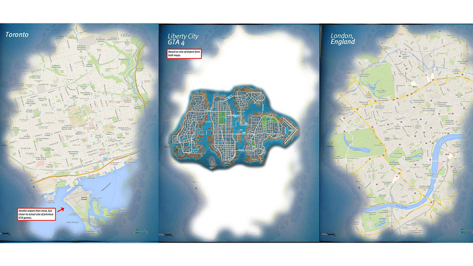 GTA 5 Map Compared To The Google Maps Of Major Cities
