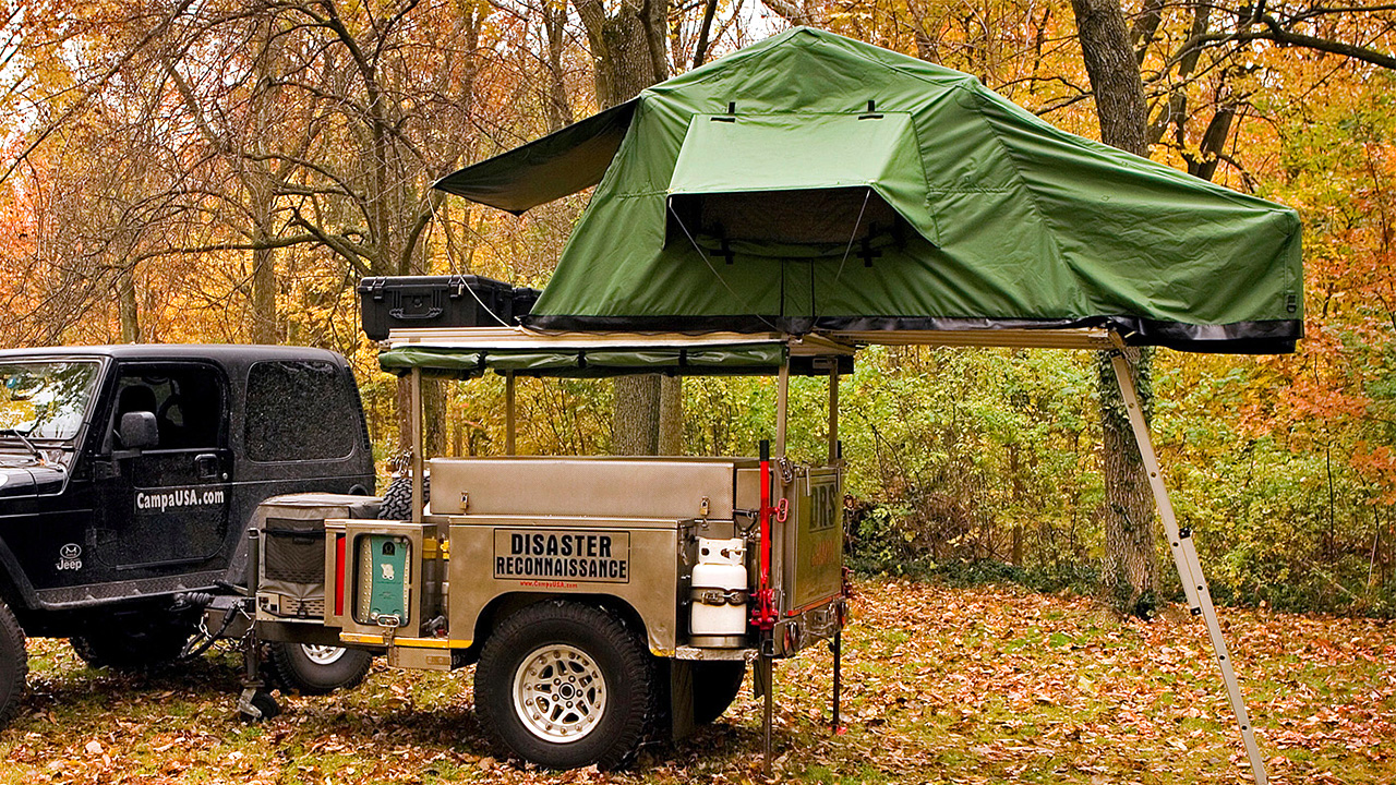 Tiny Pop-Up Trailer Hides All Your Camping Needs