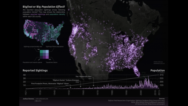 Sasquatch Sightings Across The US And Canada, Visualised