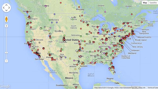 A Map Of Where All The Drones Live In The United States