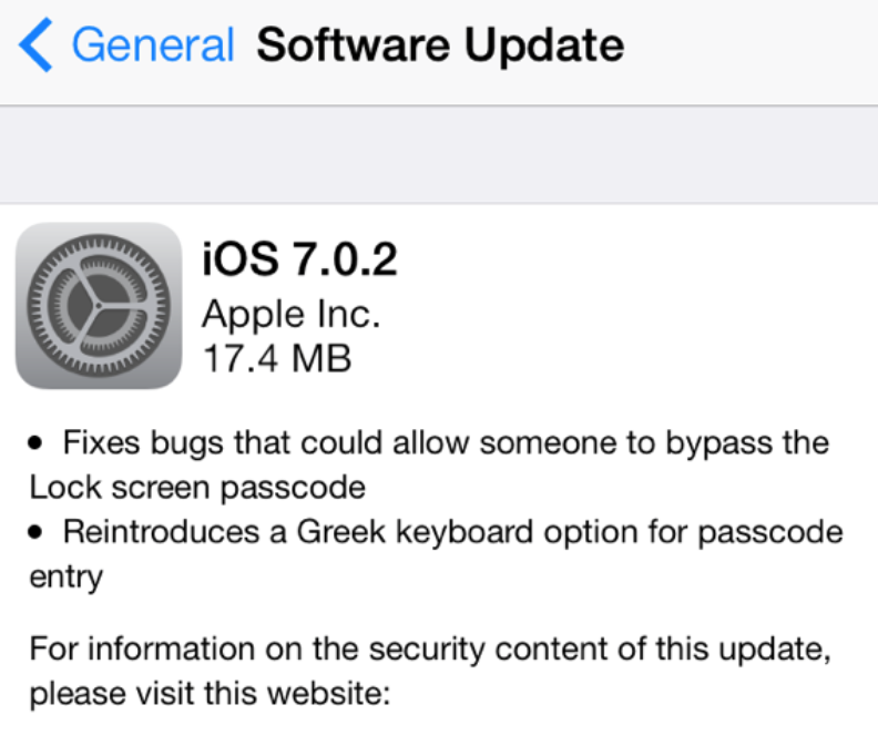 iOS 7.0.2 Is Here, And It Fixes The iPhone’s Major Security Hole