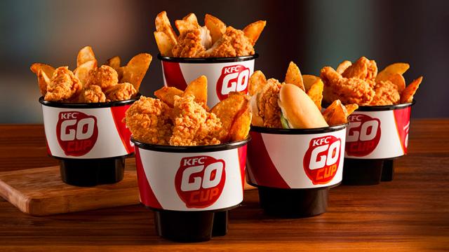 KFC Spent Two Years Making A Take-Out Container That Fits Cupholders