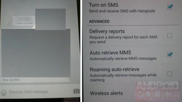 Yes! Leaked Screens Show SMS In Google Hangouts Is Almost Here