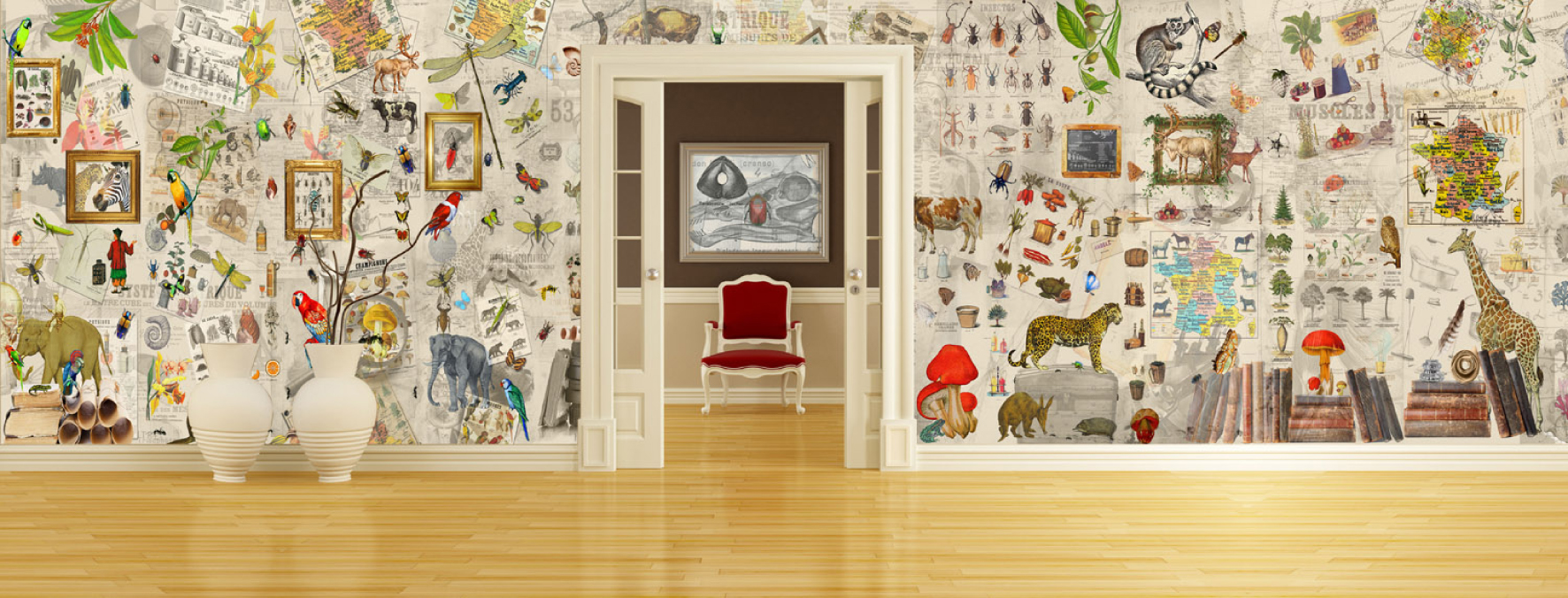 This Wild Wallpaper Turns Your Home Into A Natural History Museum