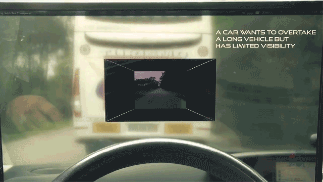 This Heads-Up Display Lets You See Through The Truck In Front Of You