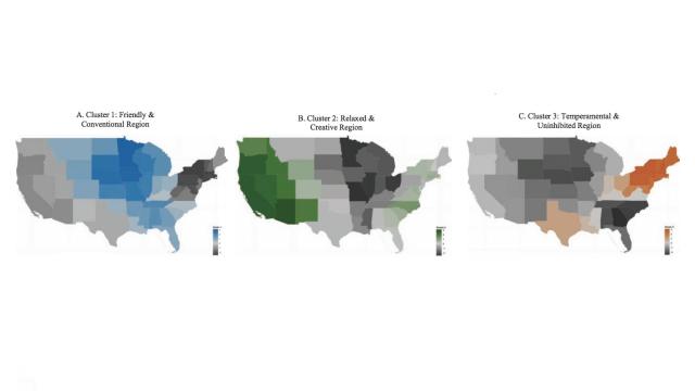 A Map Of How Personality Types Vary Across The United States
