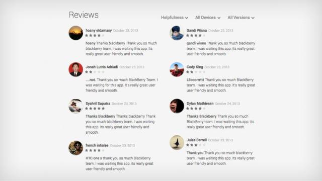 Why Does BBM For Android Have So Many Horribly Fake Reviews?