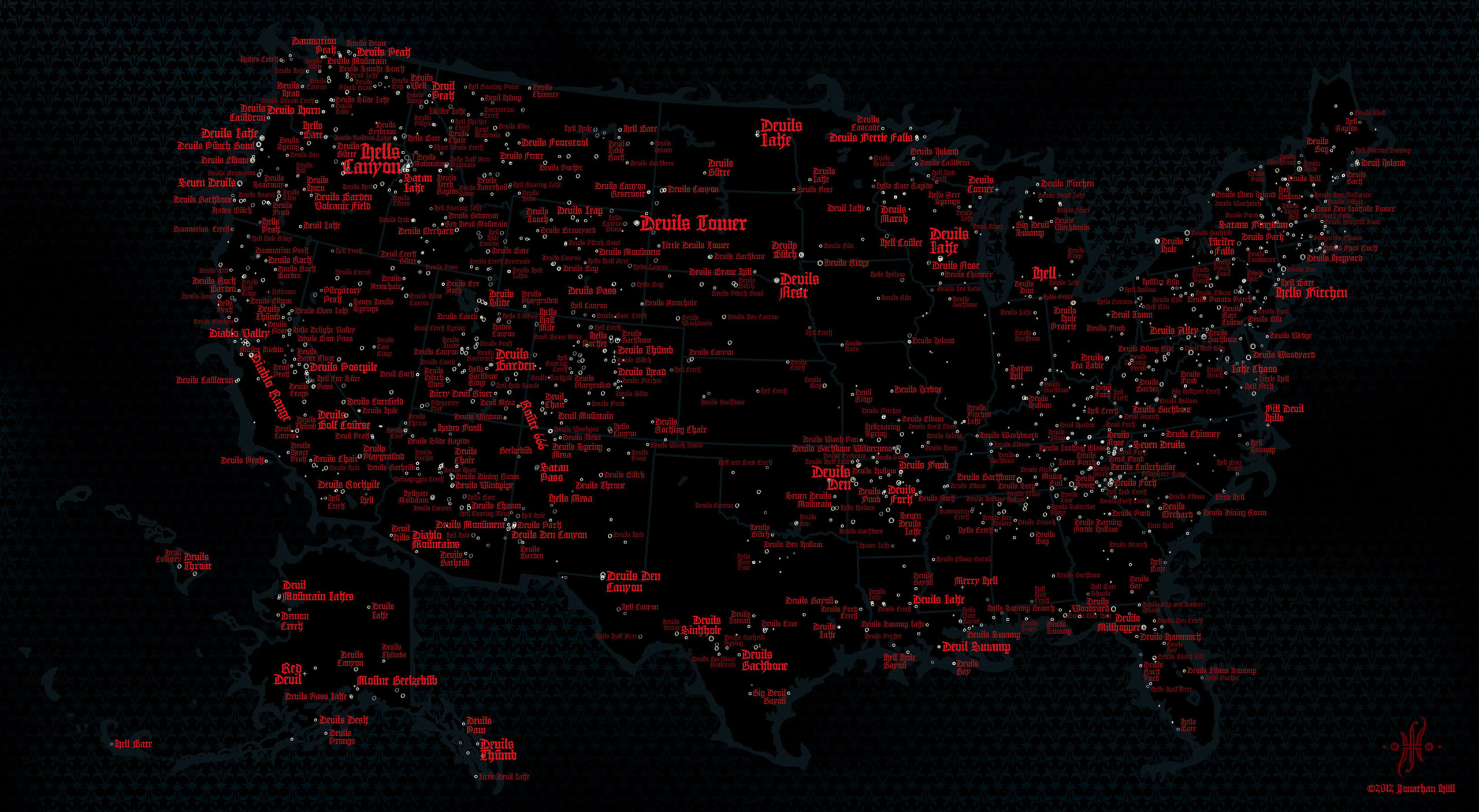Hail Satan: A Map Of All The Places In The US Named After The Devil Himself