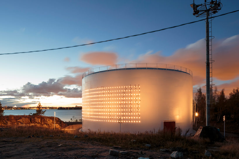 1250 LEDs Shimmer On The Surface Of This Abandoned Oil Tank