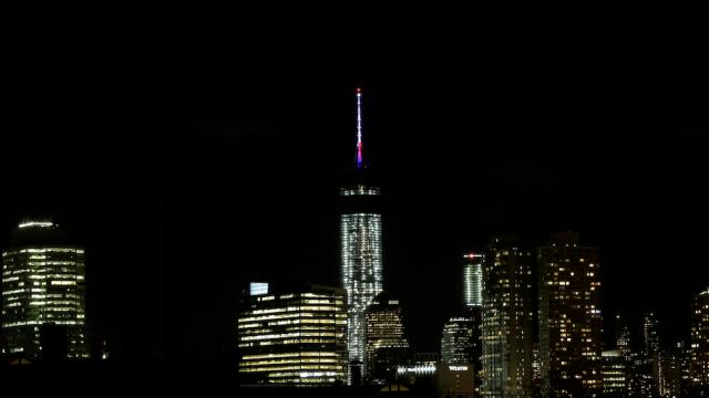 One World Trade Center Lit Up For The First Time Last Night