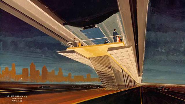 I Want To Live Inside This 1960 Painting Of A Monorail Station