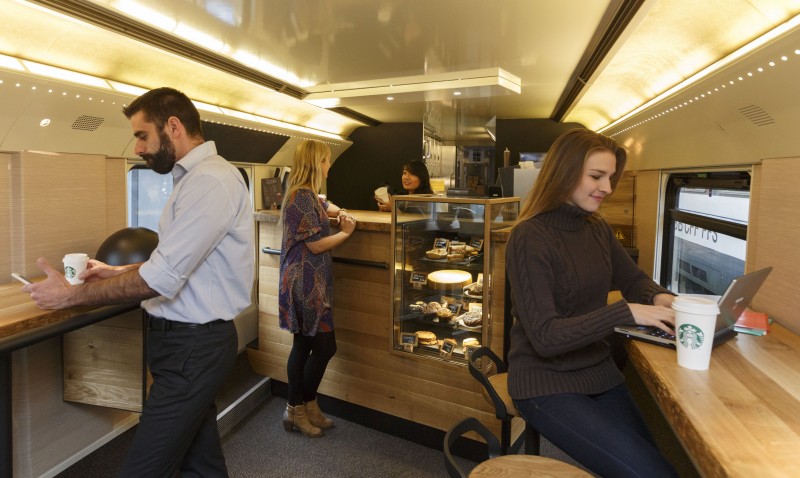 What Finally Makes Train Travel Bearable Might Be… Starbucks?