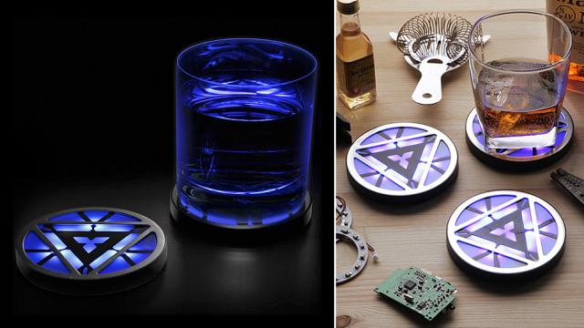 Glowing Arc Reactor Coasters Are Just Enabling Tony Stark