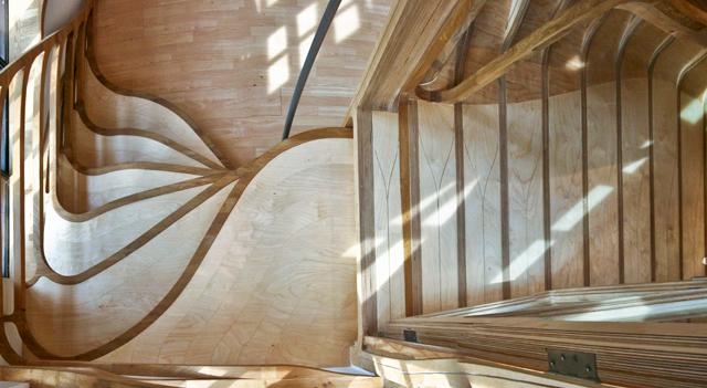 Bendy Wooden Room Snaps Together Like Tetris, Takes Over House