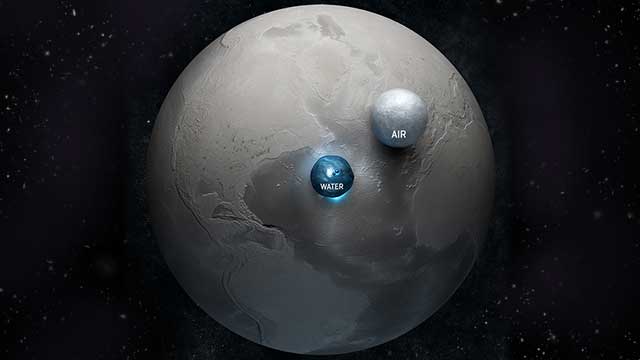 Astonishing Picture Of Earth Compared To All Its Water And Air