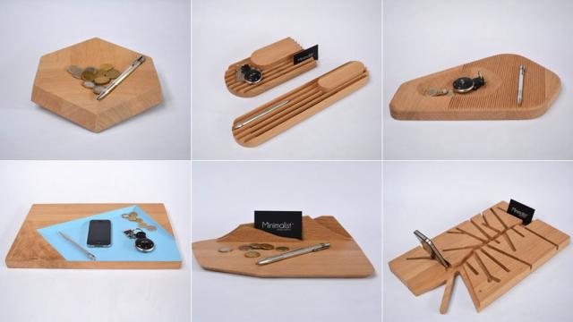 10 Desk Accessories Designed From A Single Slab Of Wood