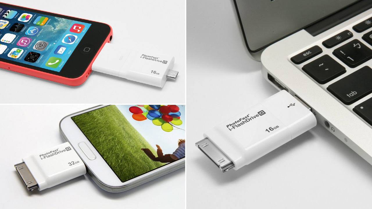 Four Different Connectors Let This Flash Drive Connect To Any Device