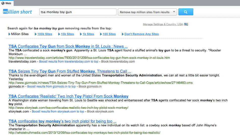 What Searches Look Like With The Top Million Sites Removed