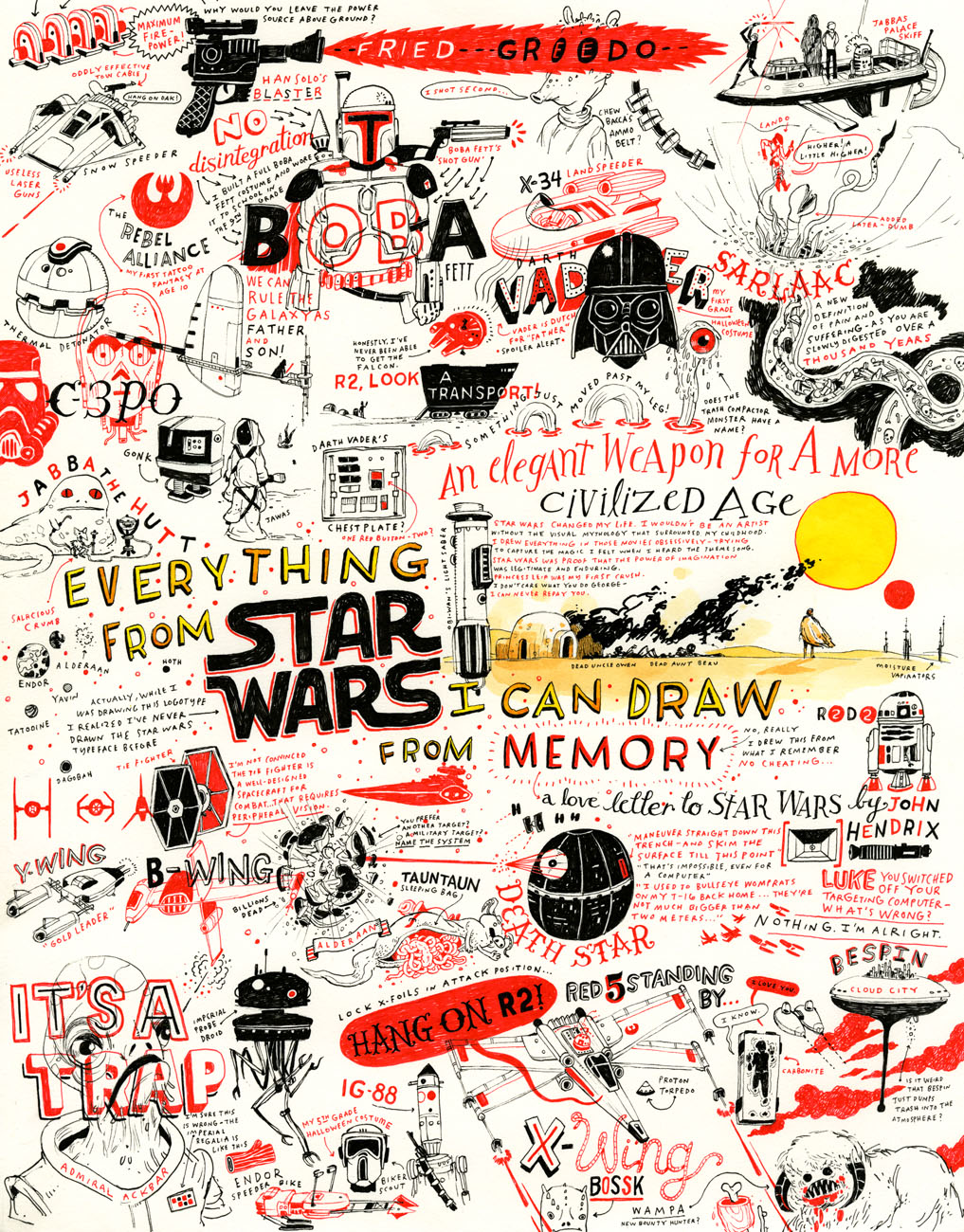 This Entire Awesome Star Wars Poster Was Illustrated From Memory