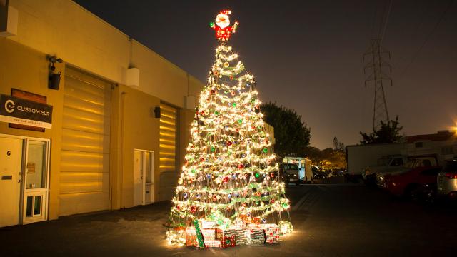 The World’s Largest (and Probably Only) Tripod Christmas Tree