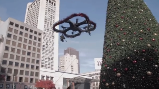 Watch This Mistletoe Drone Launch Surprise Kiss Attacks
