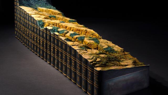 This Intricate Landscape Is Carved Into The Encyclopedia Britannica