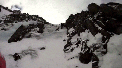 Ice Climber Impossibly Survives A Punishing Fall From Ice Wall