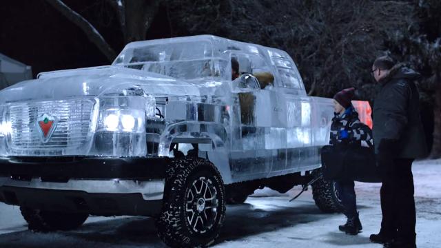 This Truck Is Made Of Ice, And You Can Actually Drive It