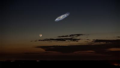 The Incredibly Huge Size Of Andromeda Next To The Moon