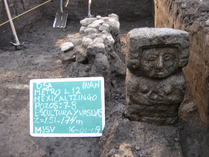 Archaeologists Discover Aztec Ritual Skulls Under Subway
