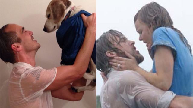 Hilarious Guy Recreates Famous Movie Scenes With A Dog