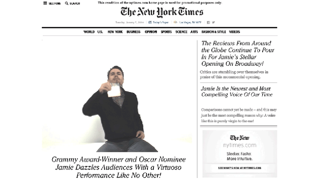 The NYTimes.com Is Relaunching By Putting Your Face On The Front Page