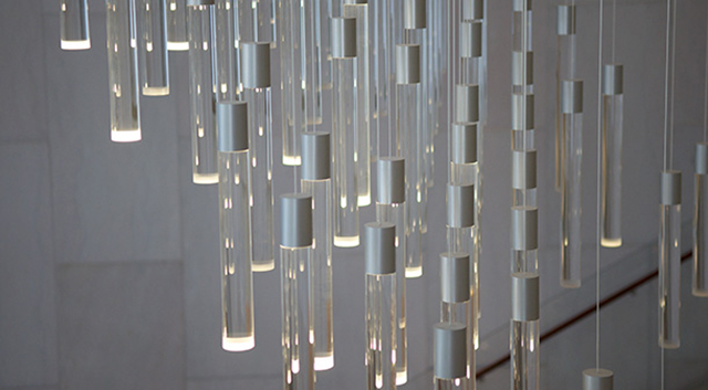 This Interactive Chandelier Shines With Data From All Over The World