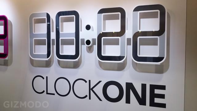 A Giant E-Ink Digital Clock Powered By A Tiny Watch Battery