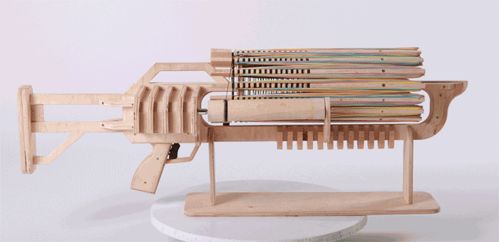 This Rubber Band Gatling Gun Fires 14 Rounds Per Second