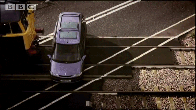 Watch A TV Show Use A Train To Completely Obliterate A Car