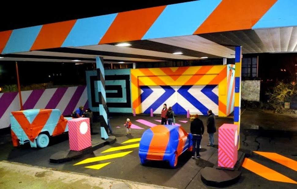 Street Artist Takes Over Derelict Petrol Station With Brilliant Results