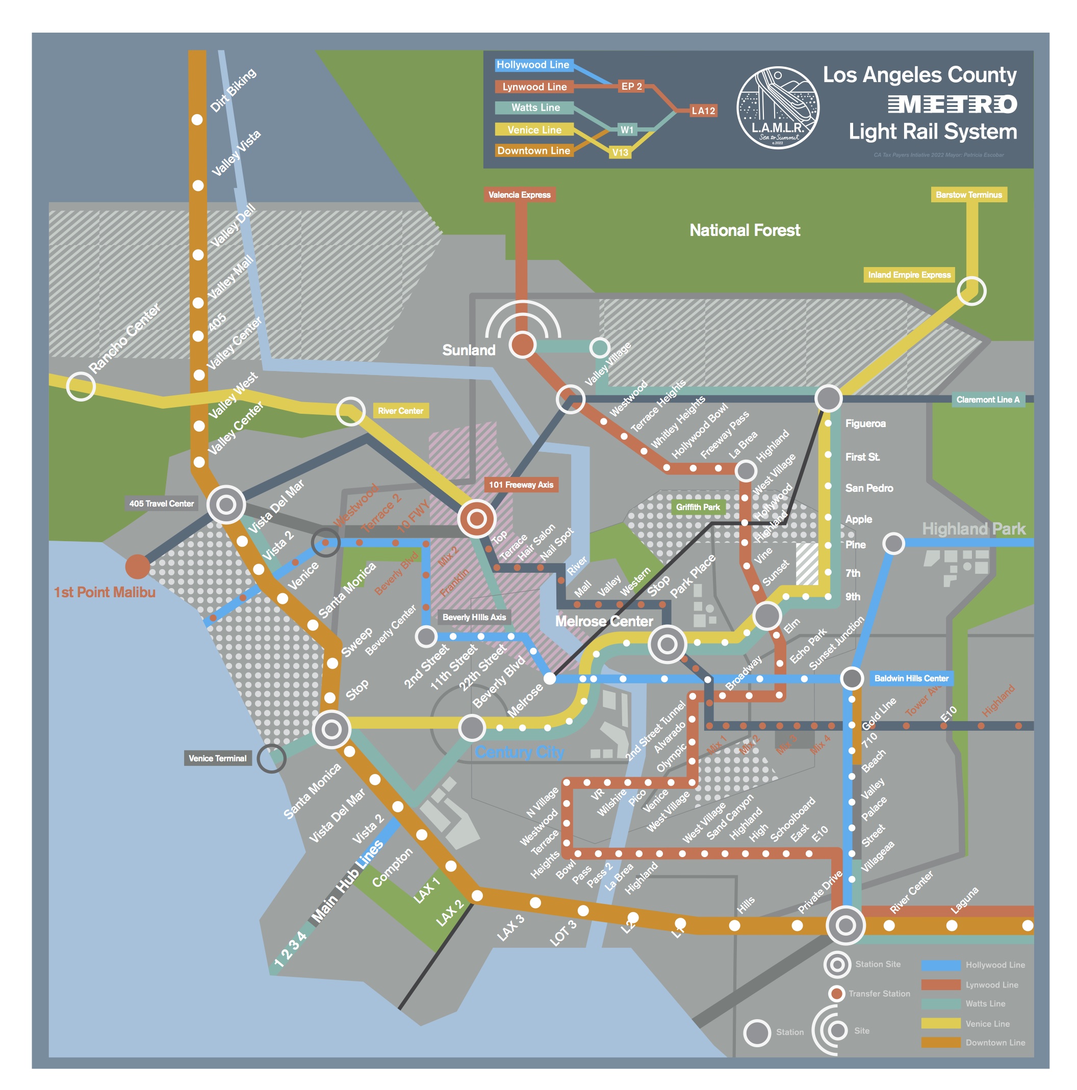 A Map Of The Futuristic Los Angeles Subway From Spike Jonze’s Her
