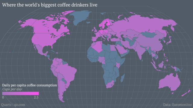 The World’s Biggest Coffee Drinkers, Visualised