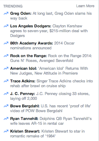 Facebook Now Shows You Personalised Trending Topics In Your News Feed