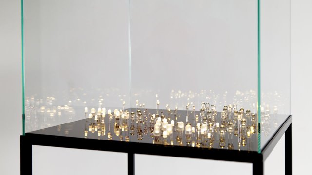 Hundreds Of Naked LEDs Make This Lamp Look Like A Starry Night Sky
