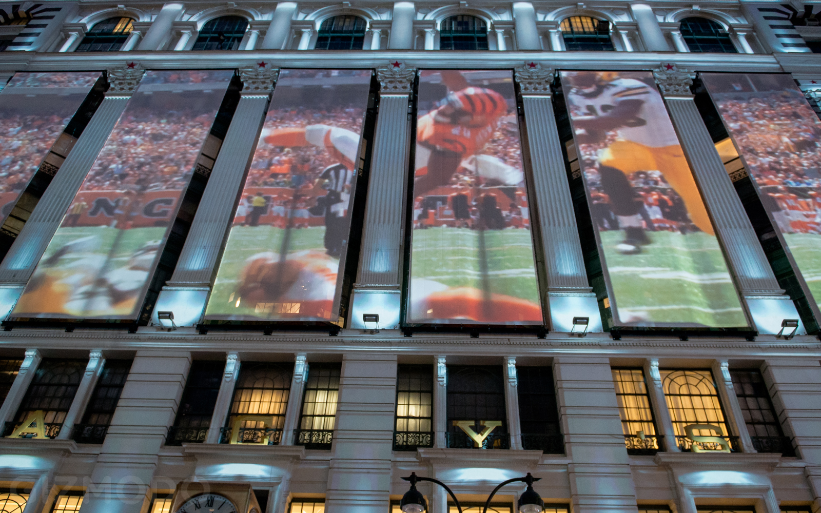 How The Super Bowl Turned The NYC Macy’s Building Into A Massive Screen