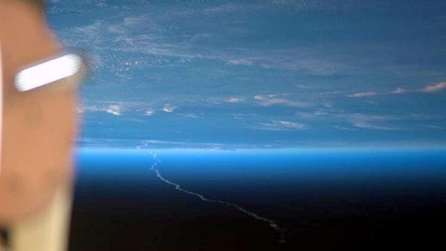 Extraordinary Photo Of Rocket Launch Taken From Space A Few Minutes Ago