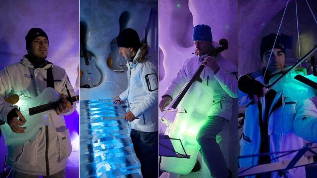 Coolest Band In The World Plays With Musical Instruments Made From Ice